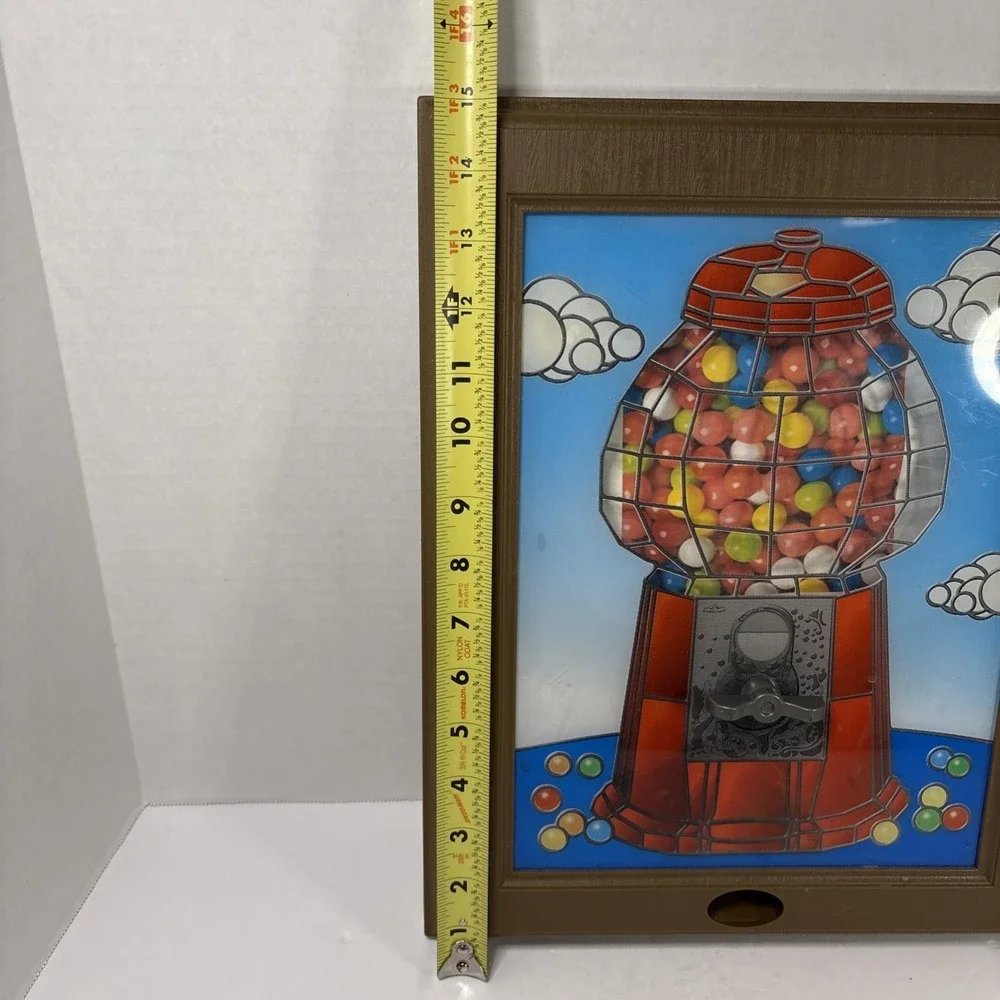 Ford Gum Picture Perfect Gumball Machine Wall Hanging Framed Candy Dispenser